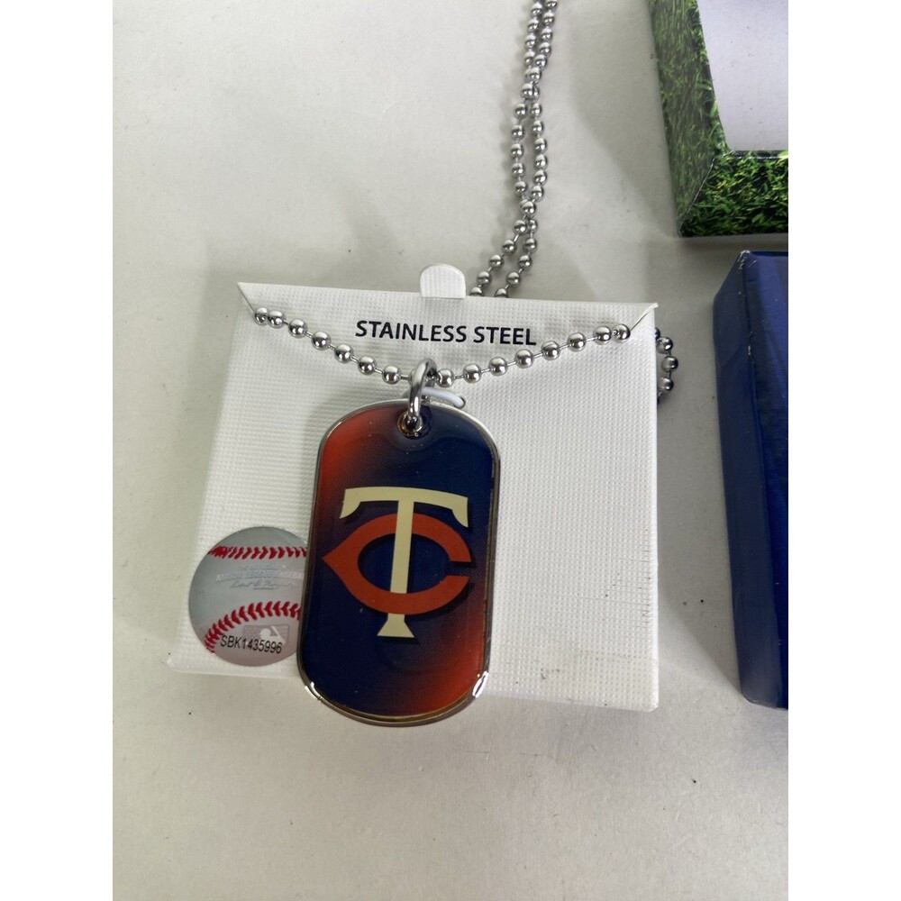 Minnesota Twins Dog Tag Necklace Stainless Steel MLB Licensed with Gift Box